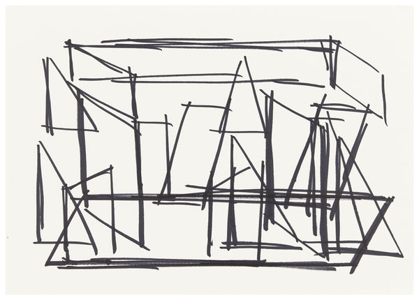 Jürgen Schön #022873 Zeichnung, 2021 Permanentmarker auf Papier 43 x 61 cm