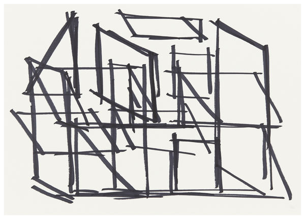 Jürgen Schön #022875 Zeichnung, 2021 Permanentmarker auf Papier 43 x 61 cm