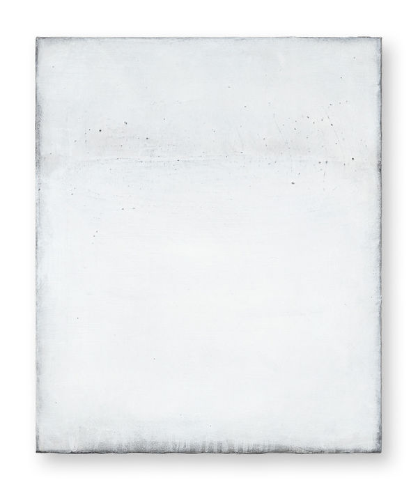 Hideaki Yamanobe #022211 White Sound - Score 1, 2020 Acrylic on nettle 54,5 x 45 x 4 cm