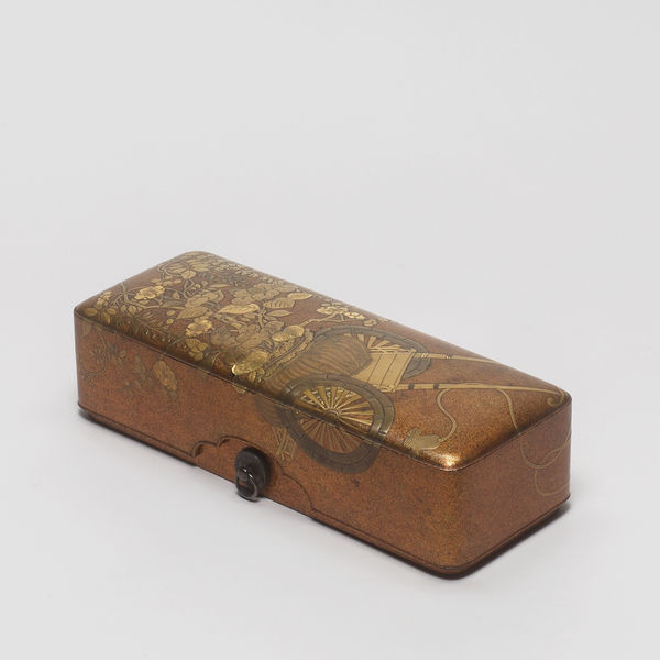 Lack, #015551 Deckeldose aus Lack für Briefe (Fumi-bako) , Japan, Edo-Zeit (1600-1868), 18. Jahrhundert