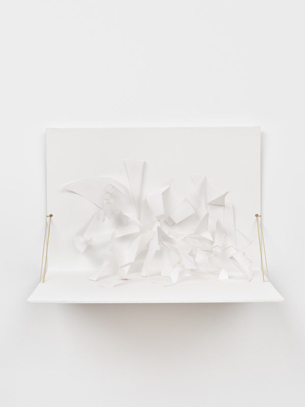 Paper tiger, 2023 Paper and tread 19.4cm x 28.5cm x 18.2cm