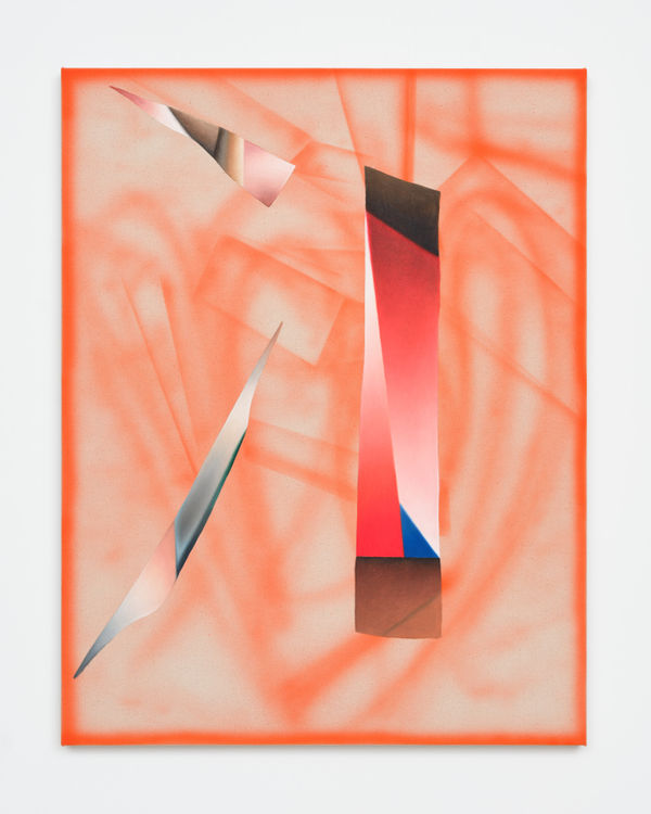 untitled Signed C Landon 2023 Oil and acrylic spray on canvas 100cm x 80cm