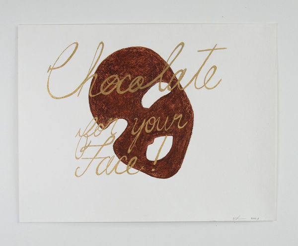 Carris Adams Bone No. 3, 2016 enamel and gouache on paper 18 x 24 inches