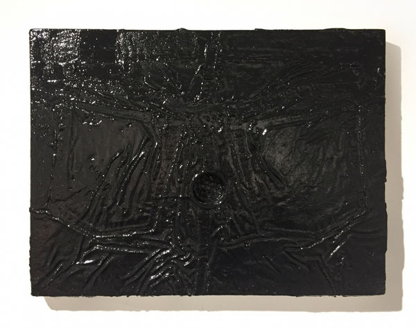 Stephen Gurtowski Untitled (Drain #2), 2017 enamel on canvas 13 x 17 inches