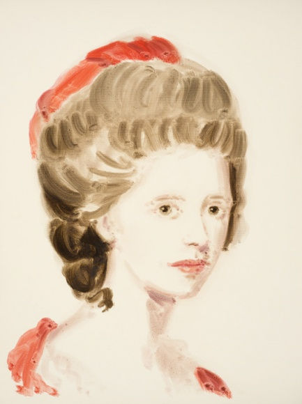 Annie Kevans Angelica Kauffmann 2, 2014 oil on paper 16 x 12 inches