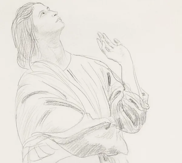 Augustus John - Dorelia Looking Up