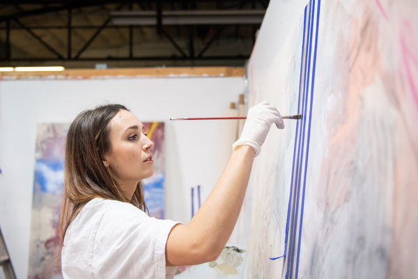 Katherine Boxall in studio 2020 by Jamey Price