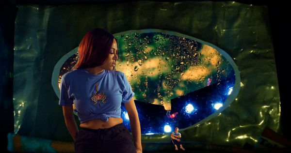 Still from Maz Murray’s upcoming moving image work ‘Thigh Rise’. Starring Alexis Meshida and Prinx Silver, shot by Rosie Taylor.