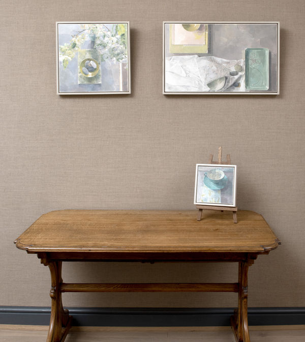 Crab Apple Flowers Little Green Enamel Tray Gouda Cup And Saucer 2