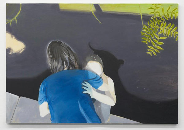 Katrin Plavcak, "über die Mauer" (2012), oil on canvas, 70x100cm