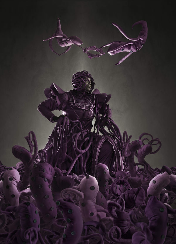 Mary Sibande, The Admiration Of The Purple Figure, 2013. Archival Digital Print, Ed Of 10. Courtesy of the artist and Durban Art Gallery.
