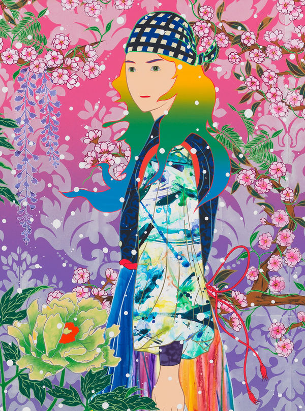 Tomokazu Matsuyama Paradise Free Mirror, 2021 Acrylic and mixed media on canvas 60 x 60 x 2 in 152.4 x 152.4 x 5.1 cm