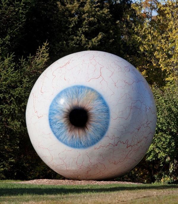Tony Tasset's Eyball Sculpture at Laumeier Sculpture Park