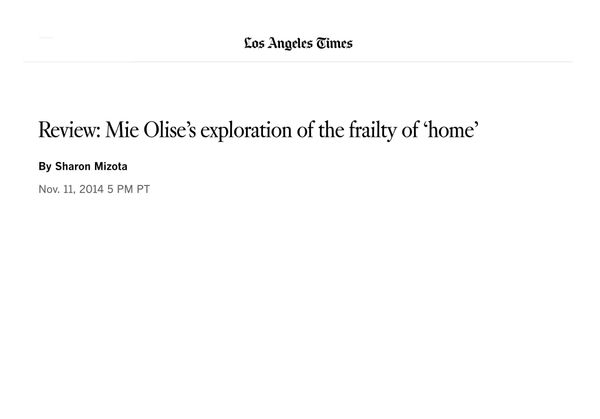 Review: Mie Olise’s exploration of the frailty of ‘home’