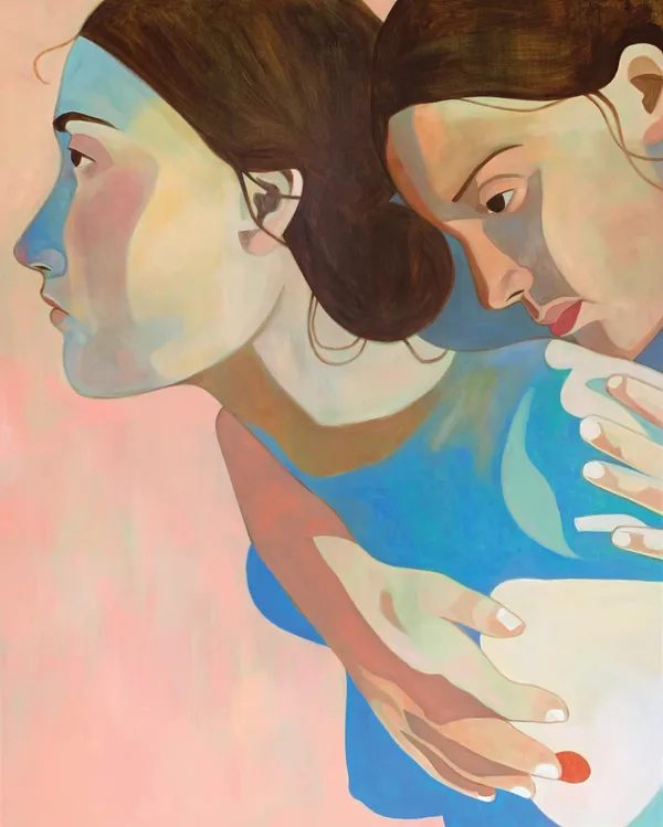 "I GOT YOUR BACK", 162X130CM, OIL ON LINEN, 2020. COURTESY OF THE ARTIST AND KETABI PROJECTS