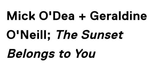 Geraldine O'Neill | The Sunset Belongs to You