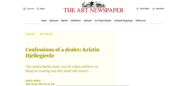 Confessions of a dealer: Kristin Hjellegjerde