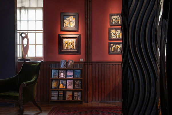 Gable end paintings in Kilmorack Gallery