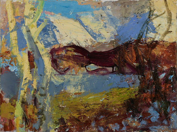 Allan MacDonald those in the sun ii, 2019 oil on canvas 30cm x 40cm