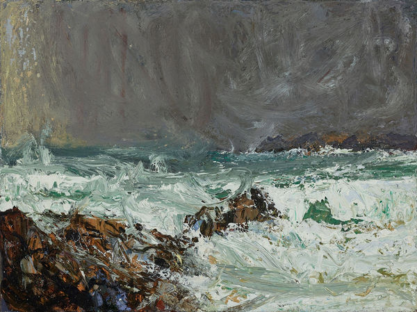 Allan MacDonald raging, Mangersta 2, 2019 oil on canvas 30cm x 40cm