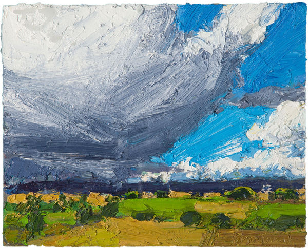 Allan MacDonald thunder cloud, 2019 oil on canvas 20cm x 25cm