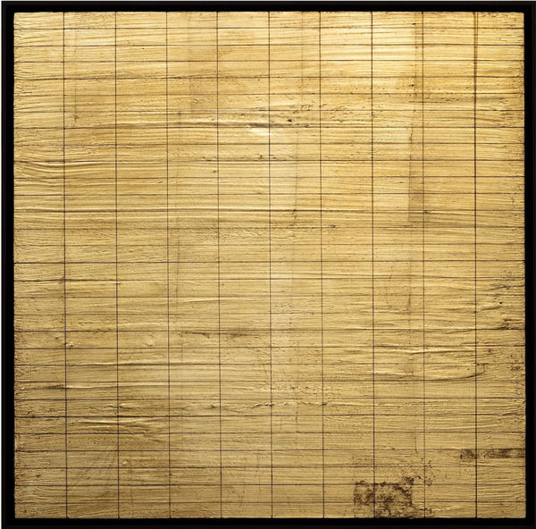 Jaime Sicilia NAKAMURA 833, 2025 Gold leaf, gesso, graphite, shell, wooden frame 60 X 60 cm (23 X 23 in)