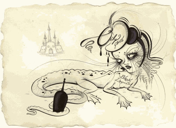 Camille Rose Garcia, Oily Ghosts, Black Lagoon, 2011