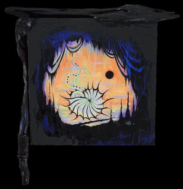 Camille Rose Garcia, Voyager 2 / SOLD / 8 x 8", 2021 (Click to enlarge)