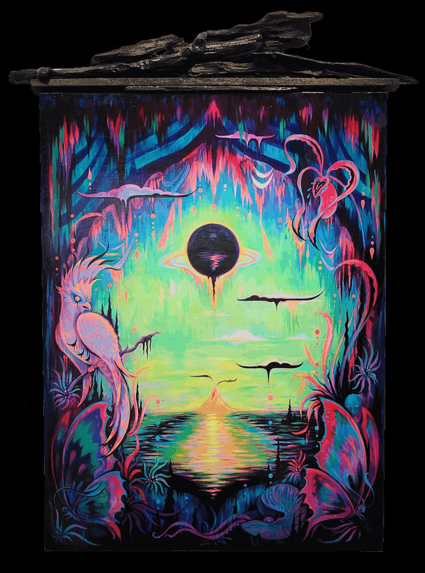 Camille Rose Garcia, Into the Mystic / 48 x 36", 2021 (click to enlarge)