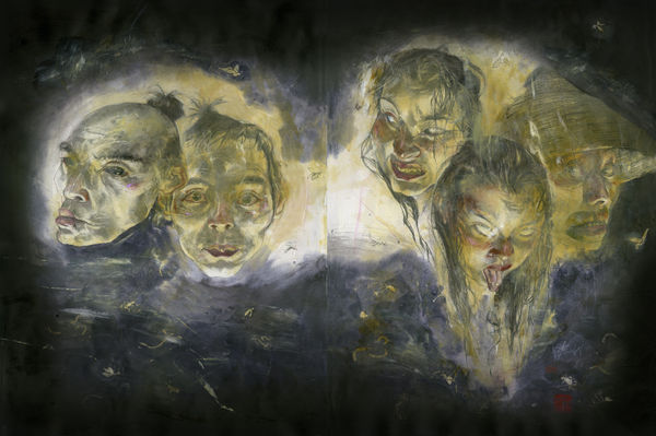 Kent Williams, ROKURO-KUBI diptych, 2020