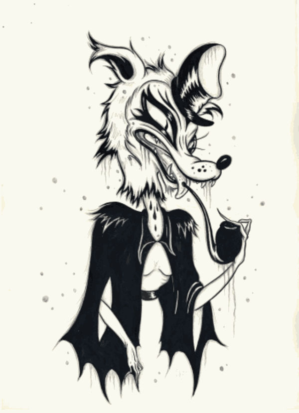 Camille Rose Garcia, The Witch and The Wolf, 2016