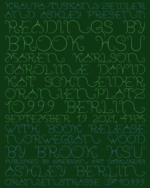 Book Release of Norwegian Wood by Brook Hsu | Readings