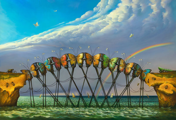 VLADIMIR KUSH UNVEILED HIS NEW PAINTING "WINGED BRIDGE"