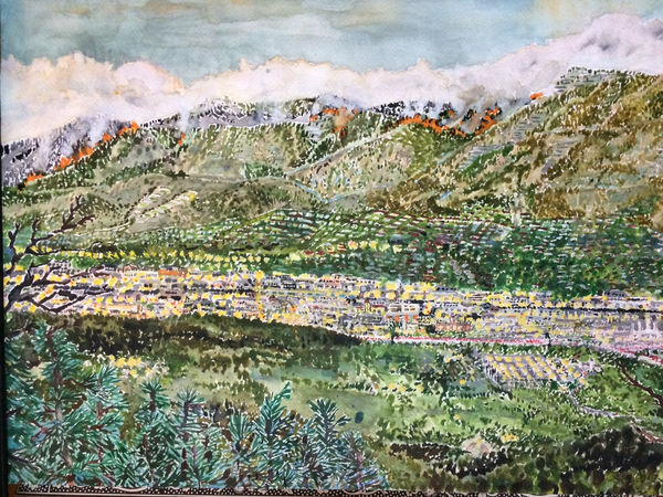 Christopher Johnsen, Wildfires above Glendale - 2017