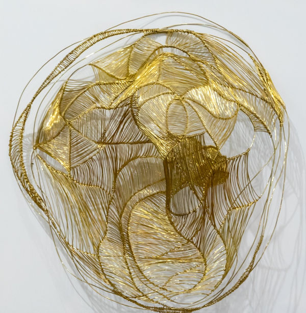 Kyong Boon Oh, Walk Slowly - Nest In Gold 3, 2022