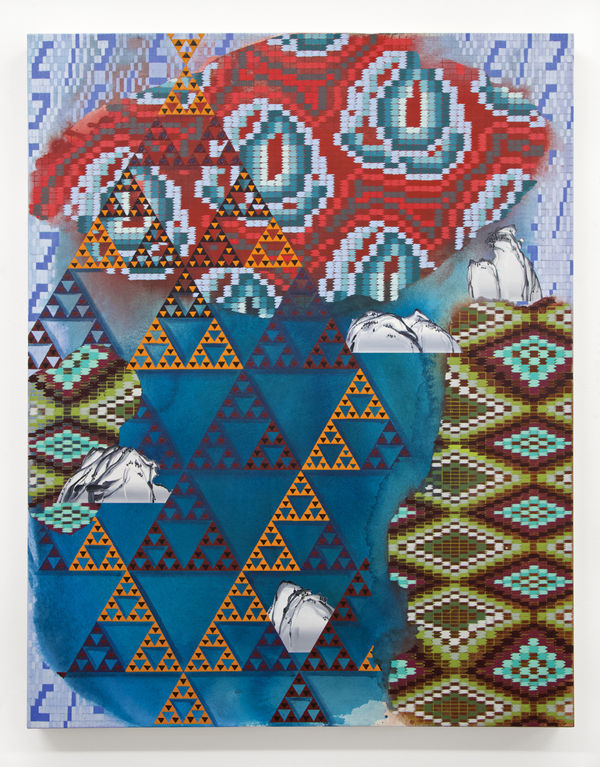 Vivien Zhang Soft Borders, 2020 Marker and oil on canvas 95 x 75 cm 37 3/8 x 29 1/2 in