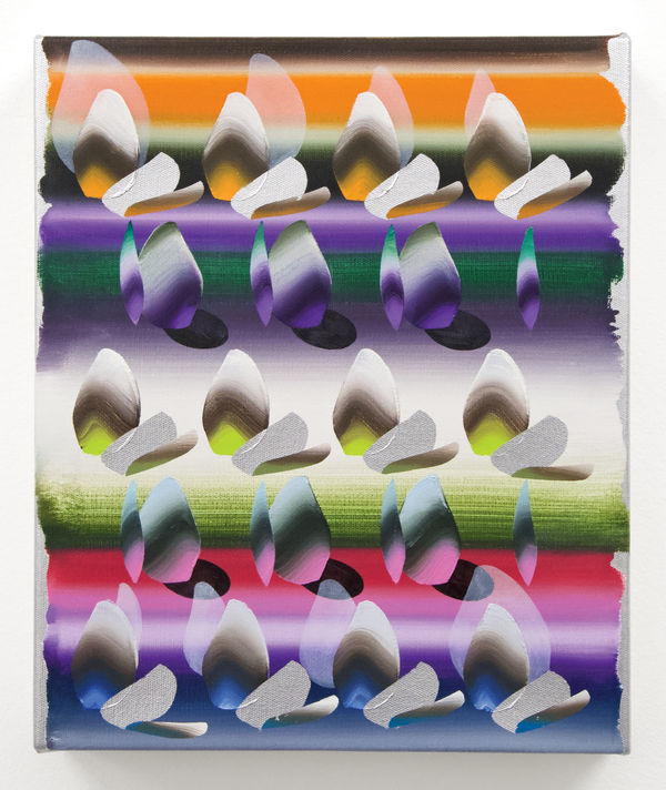 Vivien Zhang Untitled, 2020 Oil and spray paint on canvas 30 x 25 cm 11 3/4 x 9 7/8 in