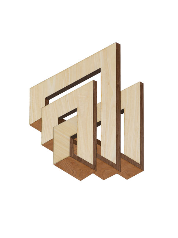 Shaikha Al Mazrou Irrational Figures, 2022 Wood veneer on paper 76 x 57 cm 29 7/8 x 22 1/2 in