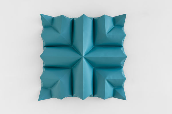 Shaikha Al Mazrou Folded Motif, 2022 Wet coated steel 100 x 100 x 15 cm 39 3/8 x 39 3/8 x 5 7/8 in