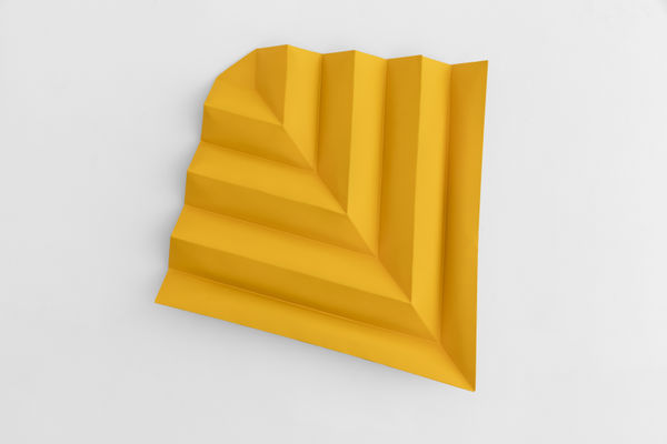 Shaikha Al Mazrou V-pleats, 2022 Wet coated steel 100 x 85 x 7.5 cm 39 3/8 x 33 1/2 x 3 in