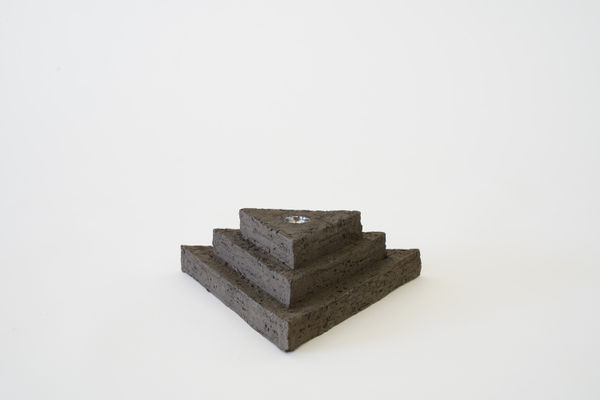 Timo Nasseri, Teardrop Vessel, #69, 2020, Black clay, glaze, 6 x 19.5 x 16 cm, 2 3/8 x 7 5/8 x 6 1/4 in.