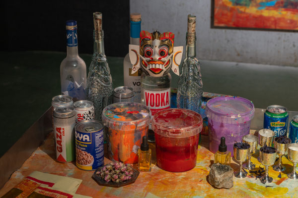 Mandy El - Sayegh in collaboration with Alice Walter, XXX KISS CROSS KILL, Kummelholmen, Stockholm, 10 May &ndash; 15 June 2025. Photo: Damian Griffiths. Courtesy of the artist and Kummelholmen, Stockholm.