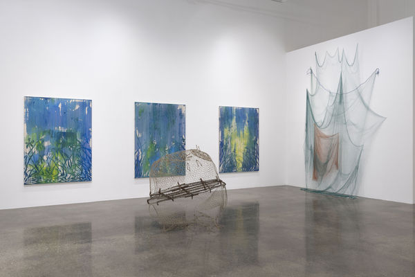 Installation view of Saif Azzuz, 'Invisible Fish', 17 January - 3 April 2026. Photography by Ismail Noor of Seeing Things. Images courtesy of the artist and Lawrie Shabibi.