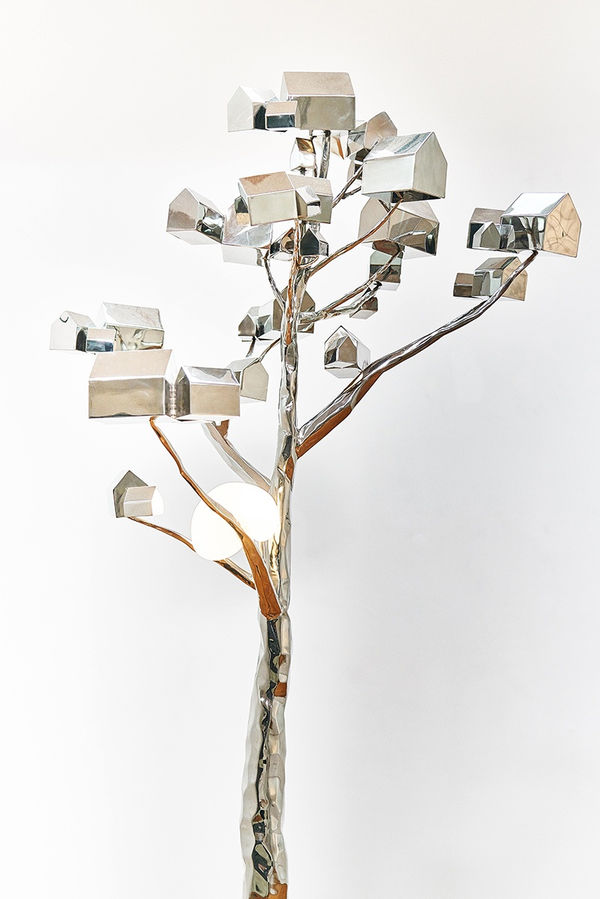 冯力仁 Fung Lik-yan Kevin Habitat 2019 栖息2019 Free standing 立雕 Material : Stainless steel 材质：不锈钢 Dimension 尺寸: 1m x 1m x 2m(h)