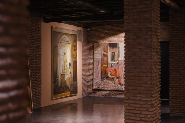 View from Entre-lieux, Elladj Lincy Deloumeaux solo show at at Monde des Arts de la Parure, Marrakech