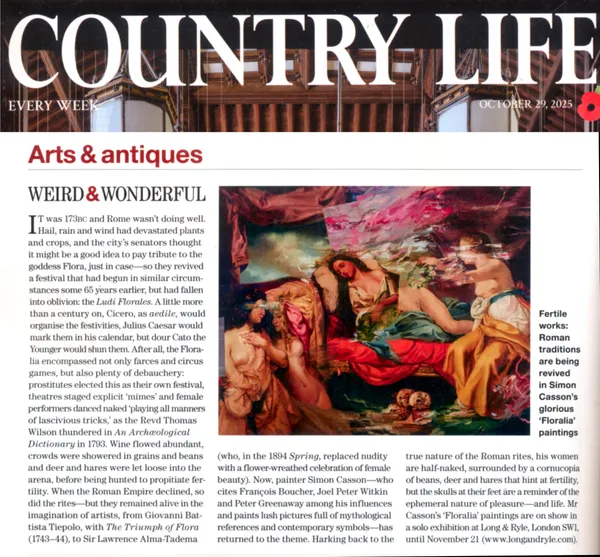 Simon Casson in Arts & Antiques Country Life October 2025 Issue