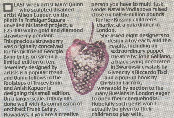 Marc Quinn: Frozen Strawberry