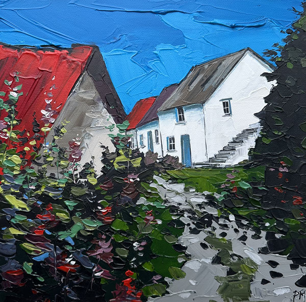 Welsh cottages painting