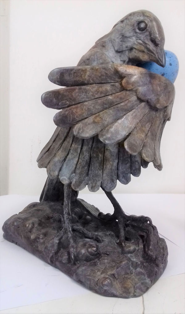 thrush bronze sculpture