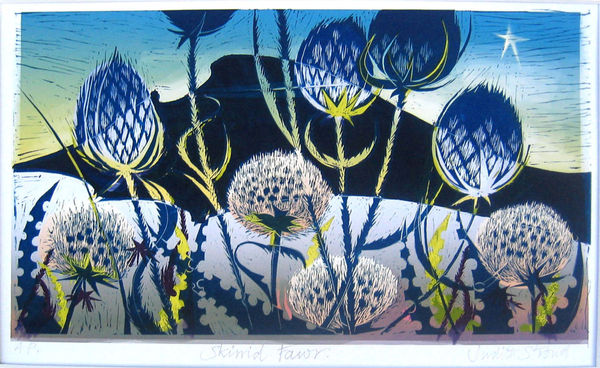 Skirrid Fawr linocut print